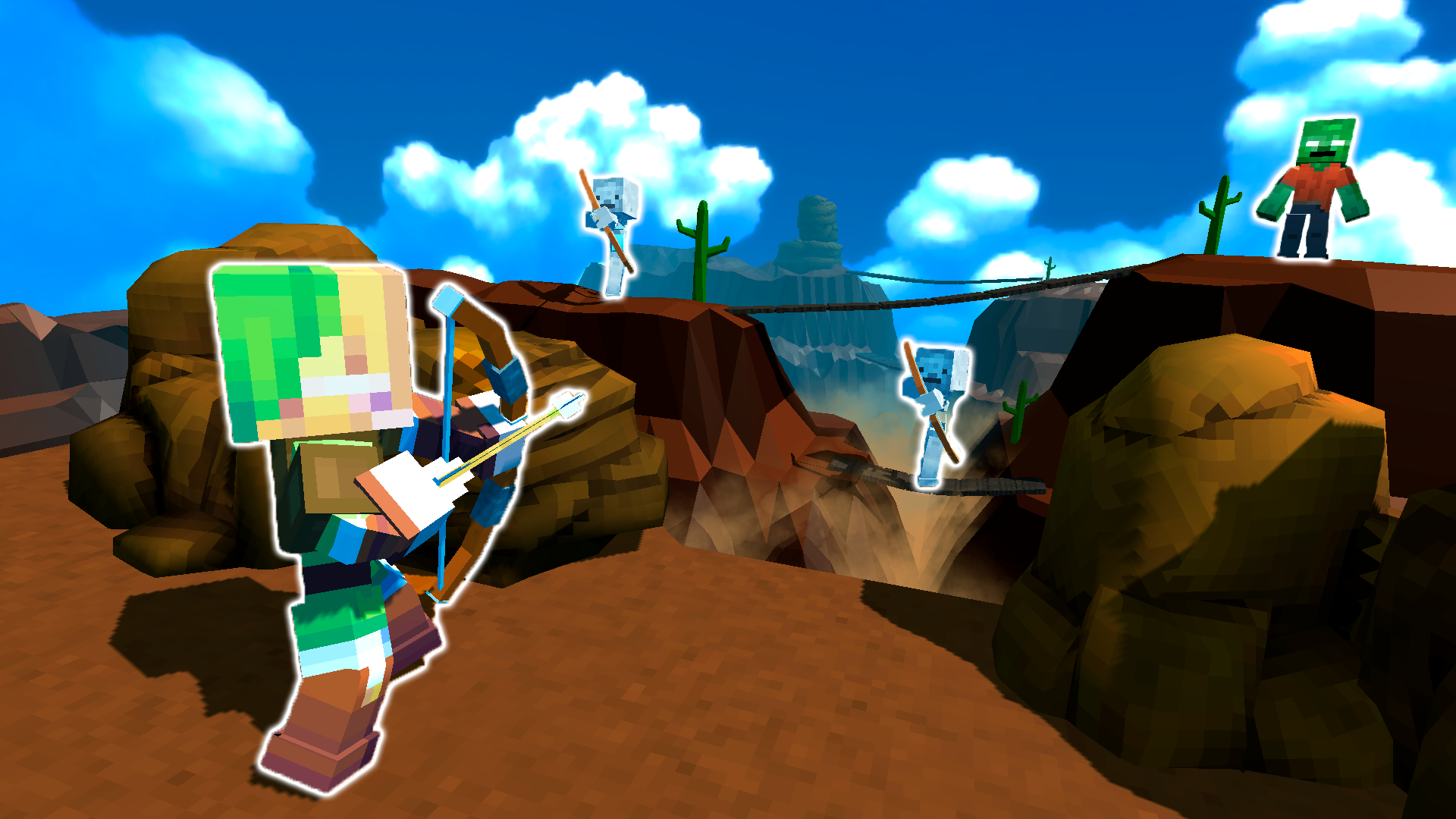 Noob Archer Craft Blocky vs Blocks Monsters screenshot