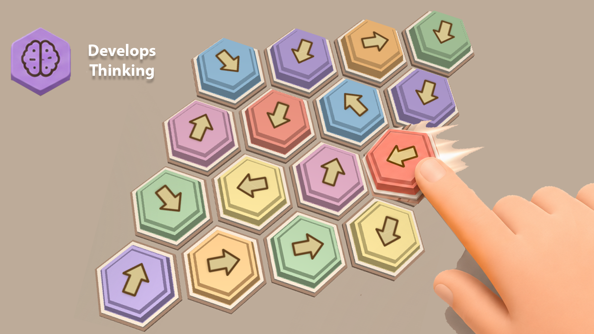 Hexa Gone: a simple yet addictive puzzle game — screenshot 1