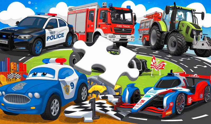 Jigsaw puzzles for kids: cars game cover