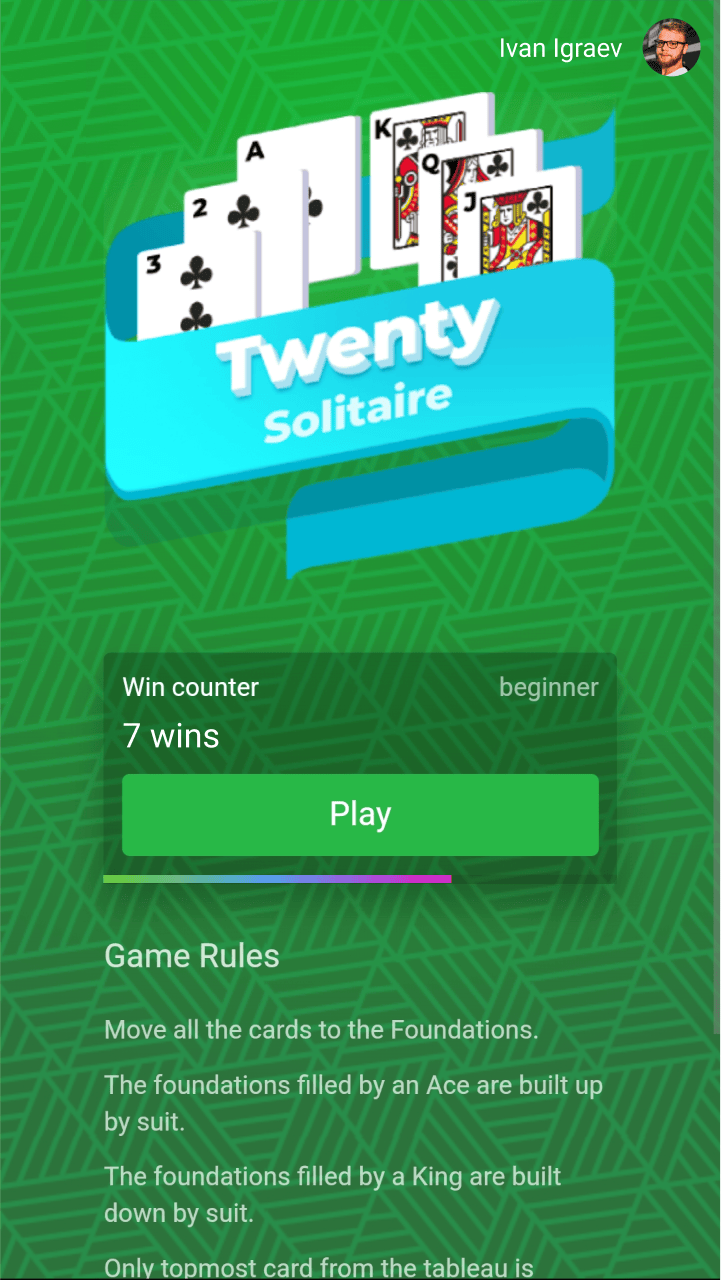 Twenty Solitaire screenshot 5