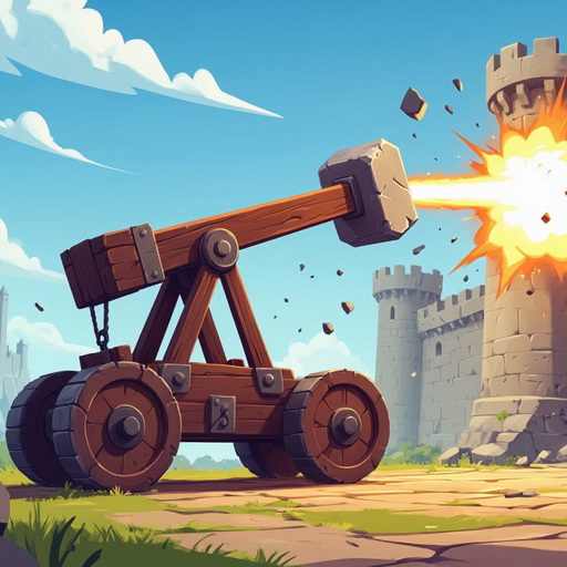 Catapult Throw stones icon