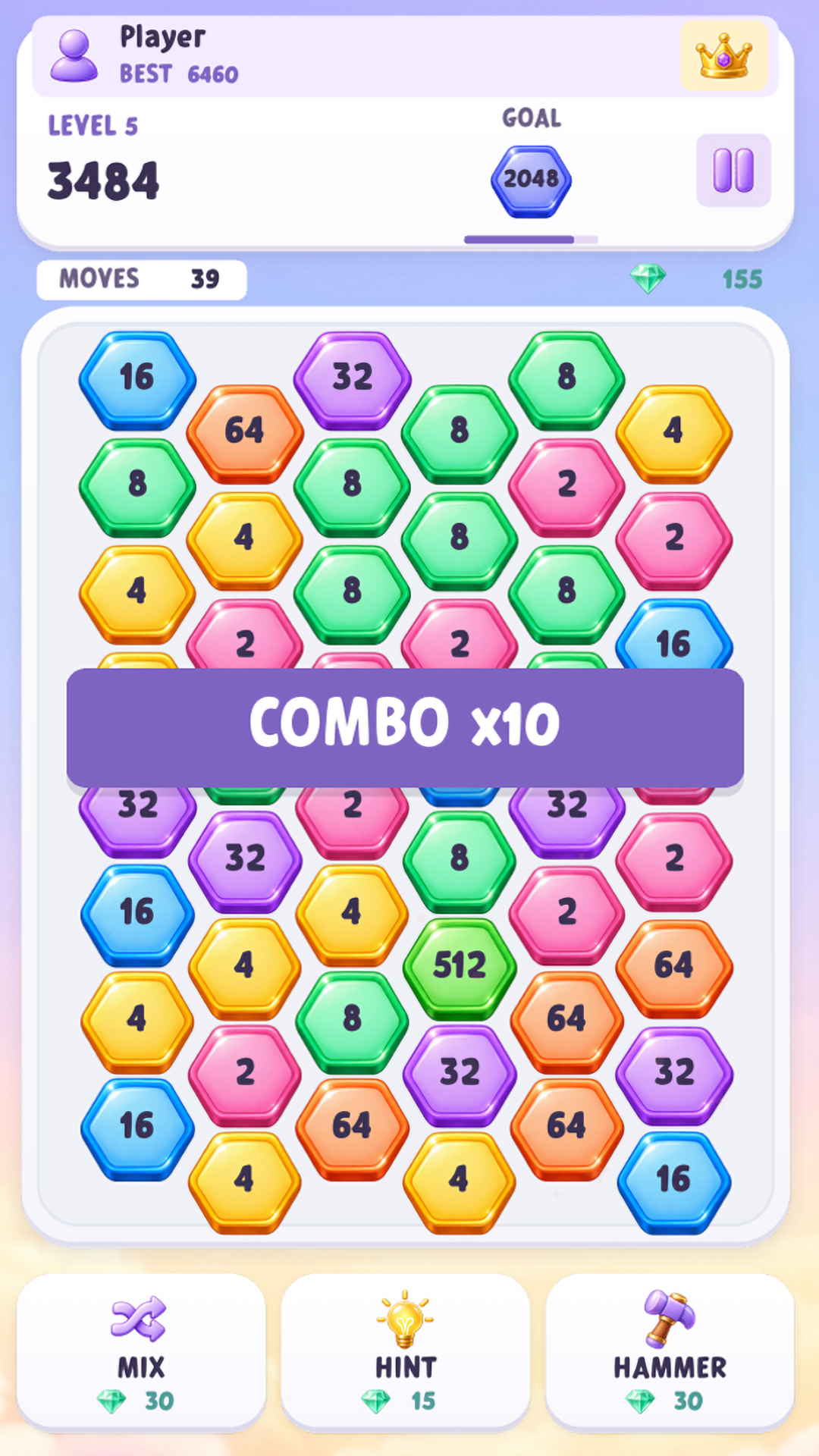 Hexa Merge Block Blast 2048 screenshot 4
