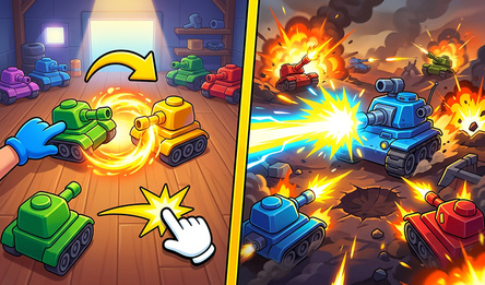 Tanks Evolution: Merge Clicker