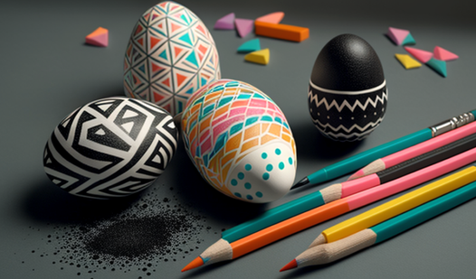 Color Easter eggs. Coloring book antistress.