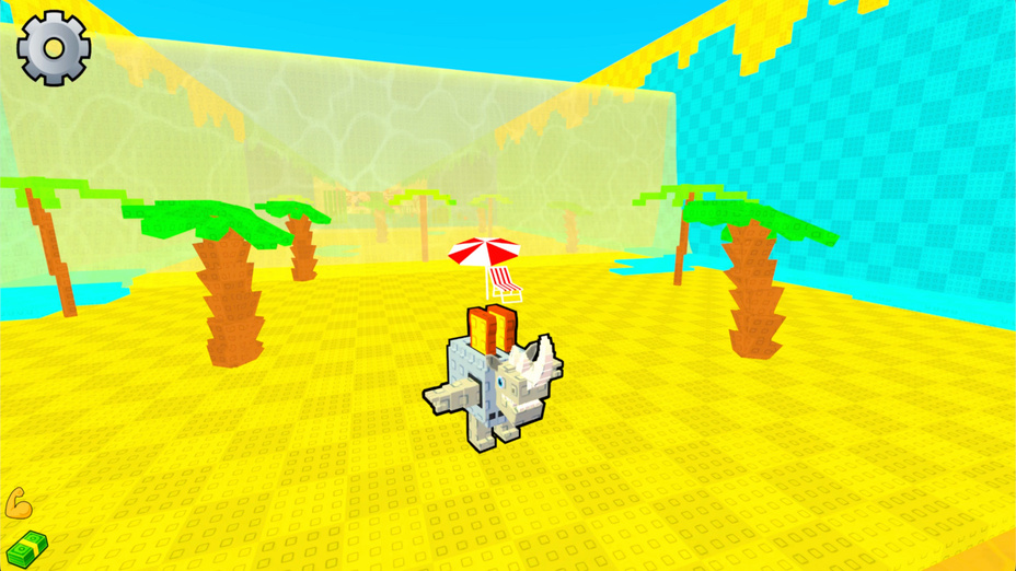 Gameplay screenshot from Kick a Lucky Block - Escape Waves!