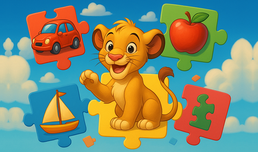 Simple Puzzles for Kids: Colorful Pictures