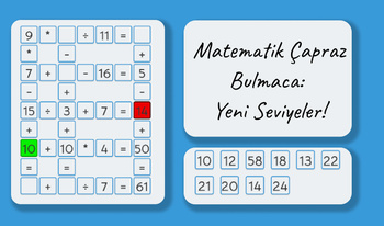 Matematik Çapraz Bulmaca: Yeni Seviyeler!