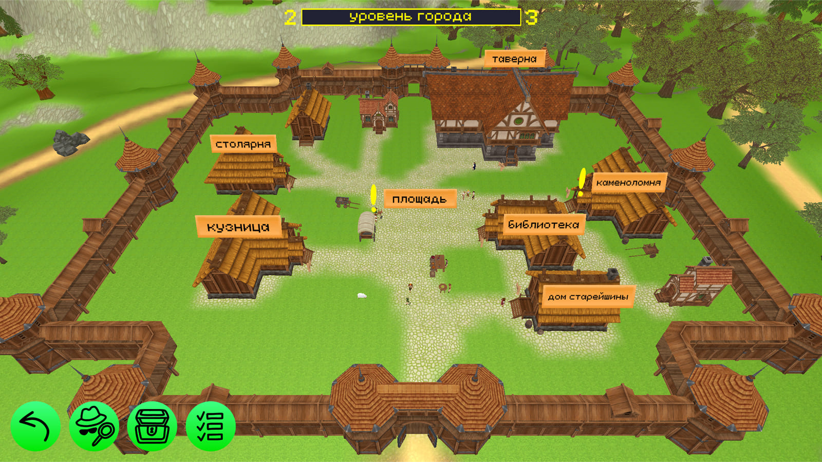 Крафт 3 в ряд: Деревня 3D — screenshot 2