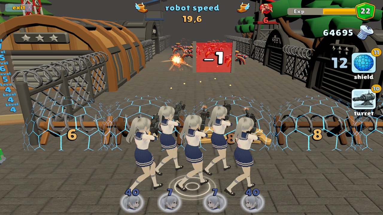 Anime Girl versus Robots — screenshot 2