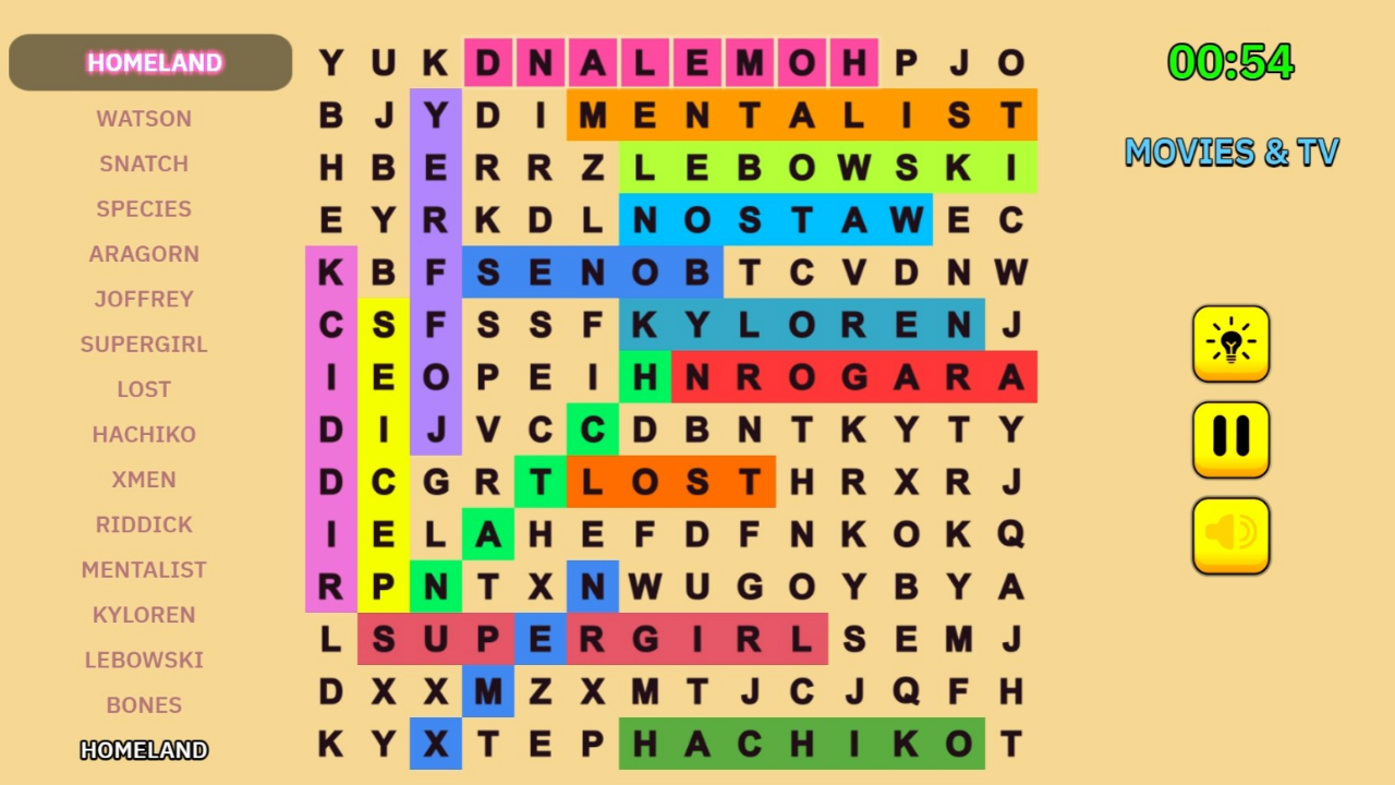 Fillwords: Find all the words screenshot