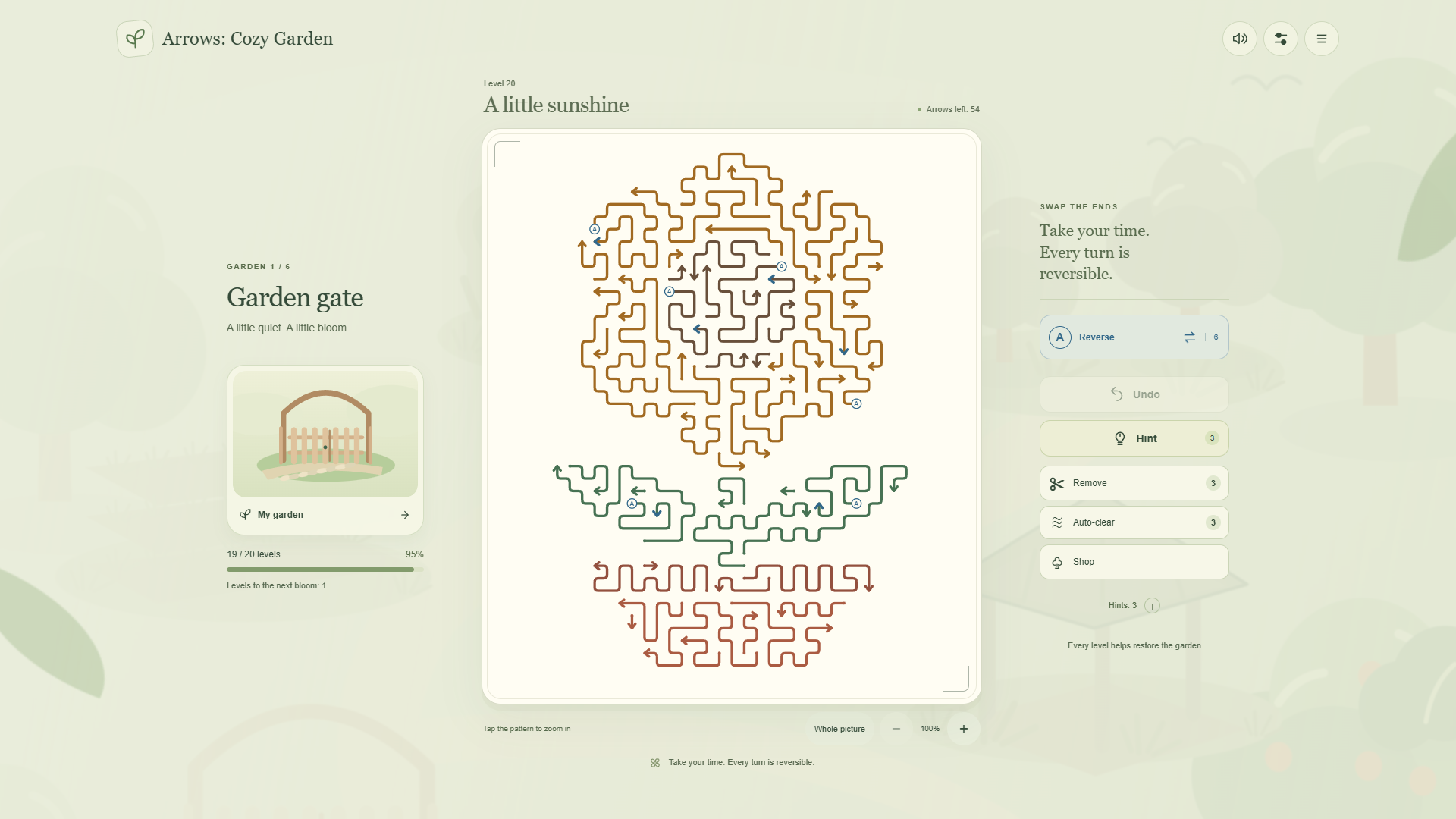 Arrows: Cozy Garden — screenshot 1