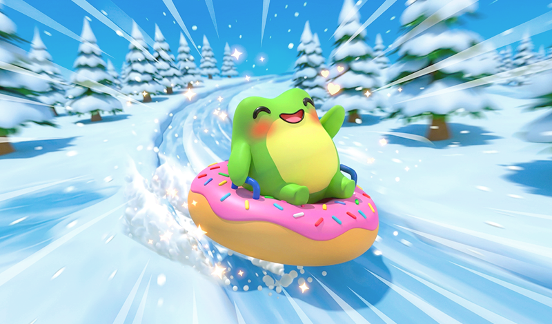 Snow Sledding game cover
