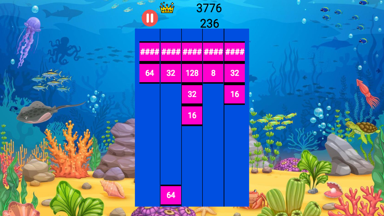 2048: Shoot and merge! — screenshot 2