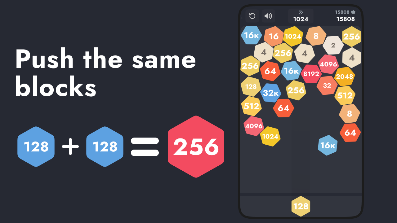 2048 with Physics. Merge It screenshot