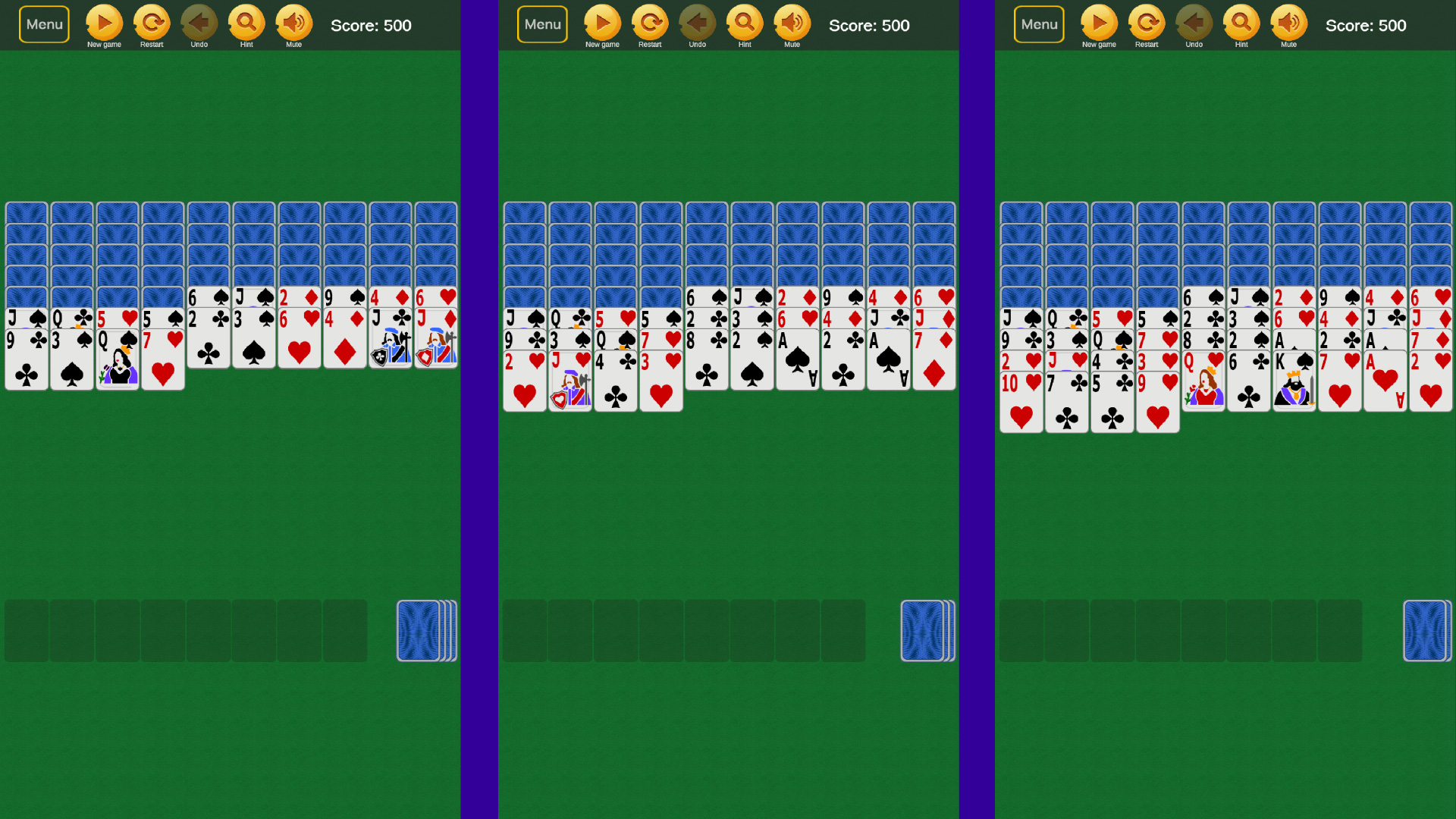 Solitaire «Classic Spider»: Big cards — screenshot 7