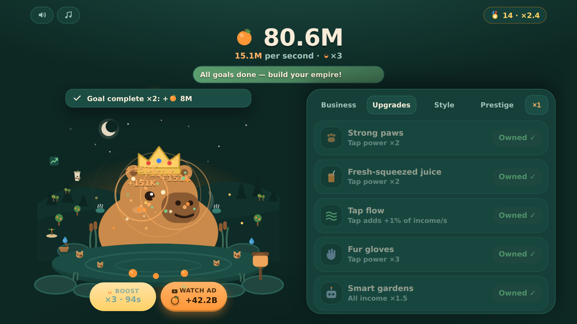 Capybara Tycoon screenshot