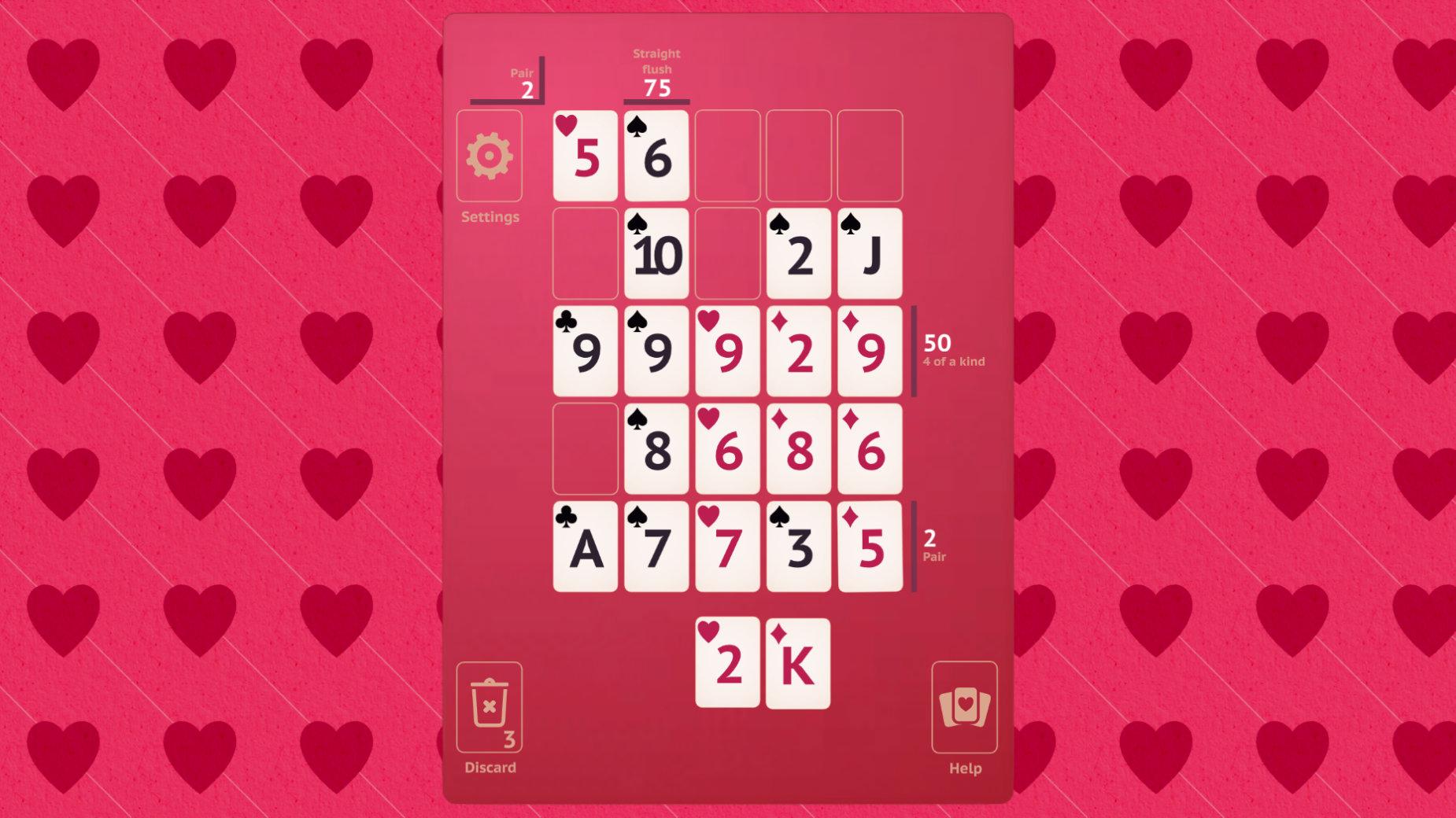 Poker squares screenshot