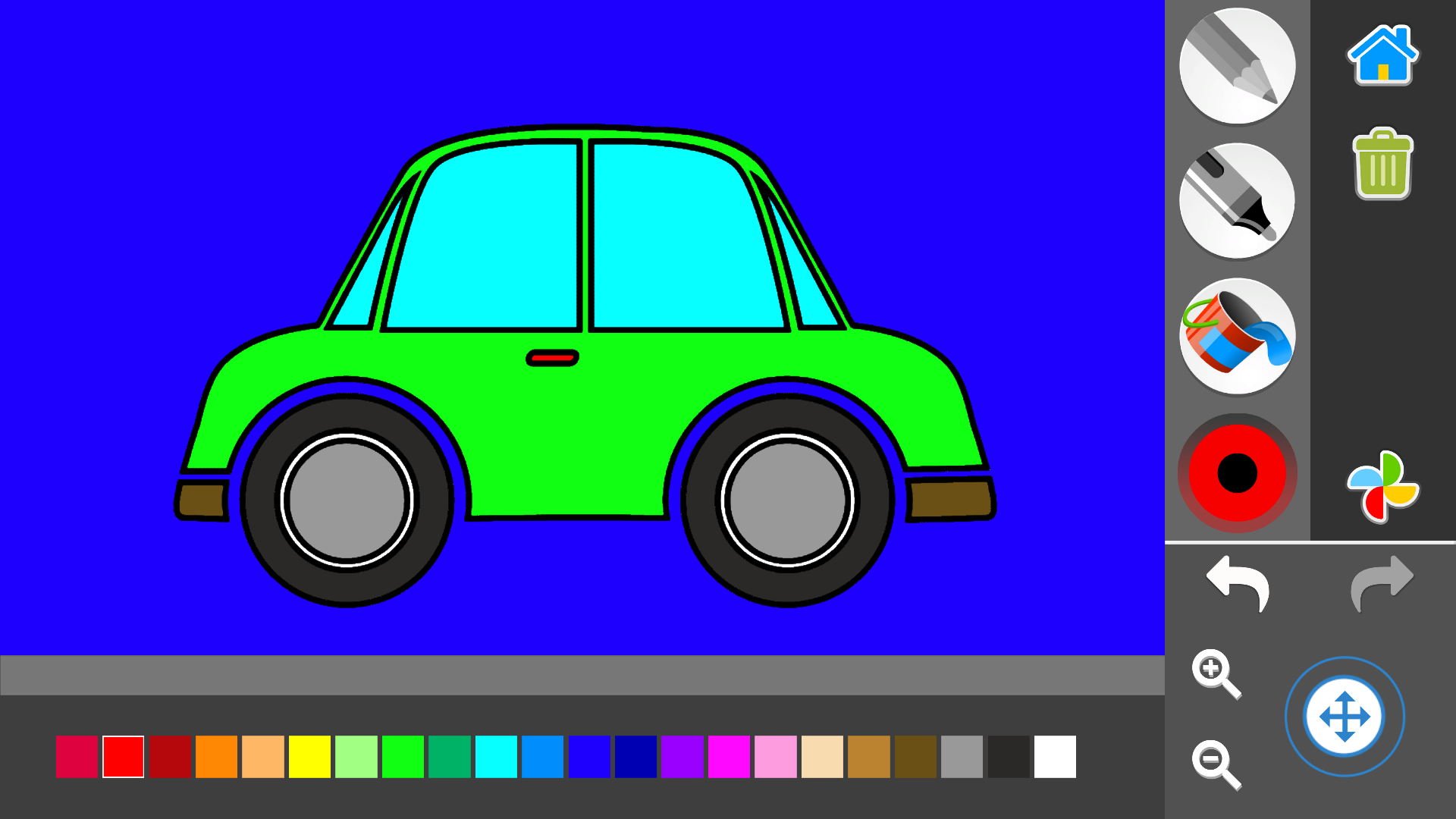 Coloring book - cars and trucks screenshot
