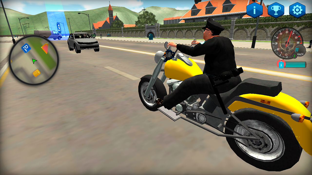 Police in an open 3D city screenshot