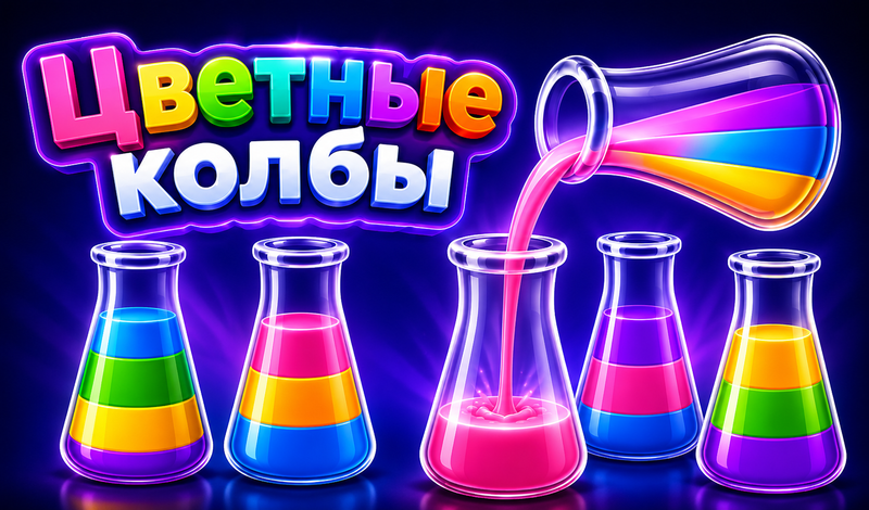 Цветные колбы (от Пиксельный След) game cover