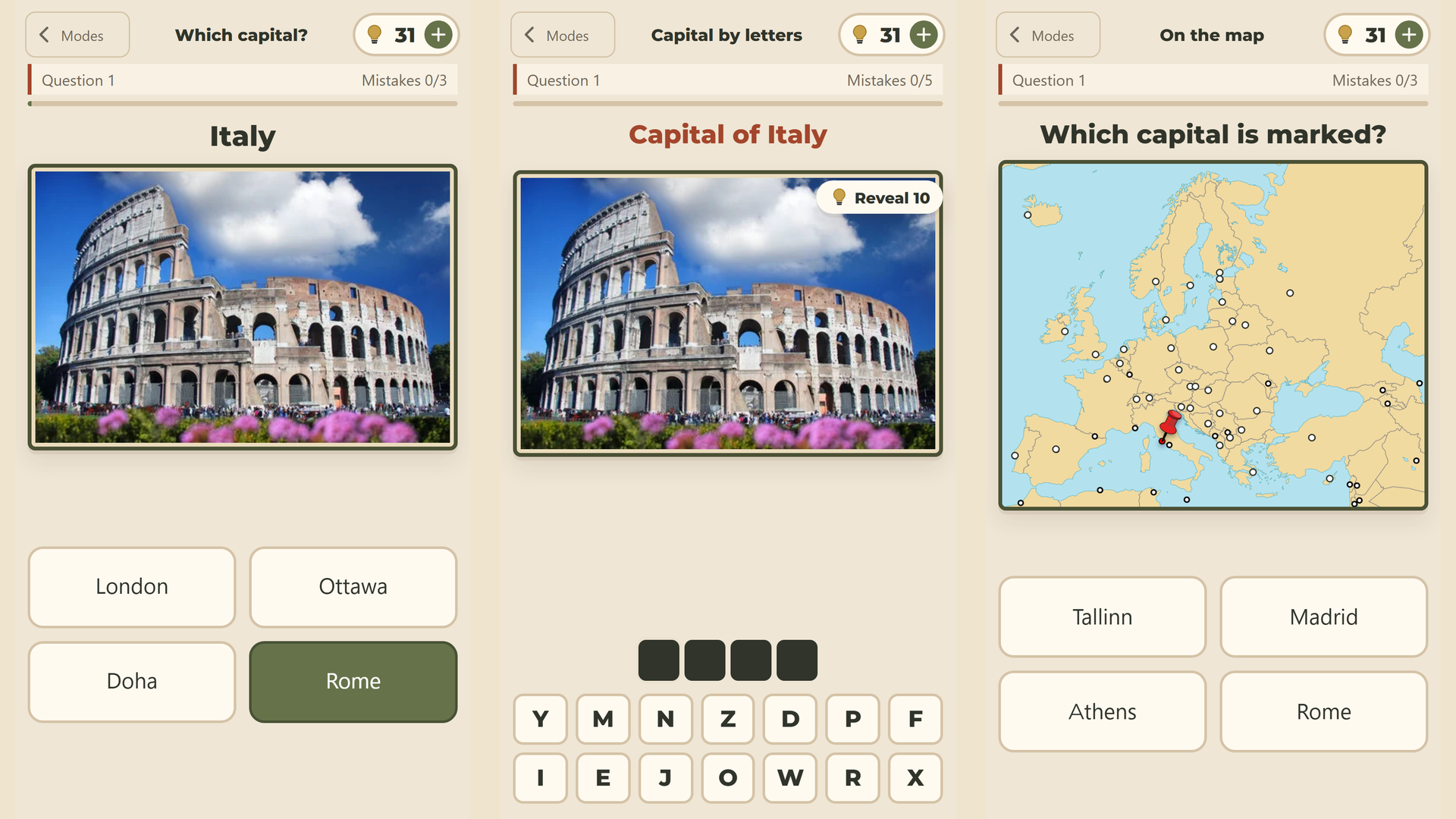 World Capitals Quiz screenshot 1