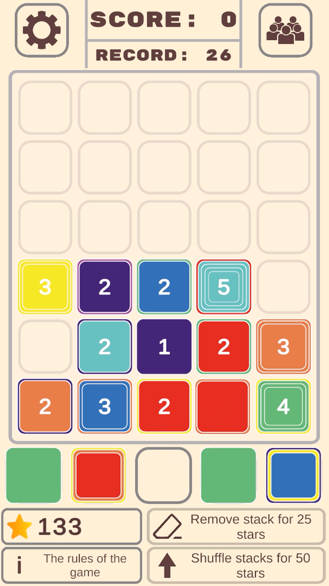 Colored tiles : stacks of colored tiles screenshot 7