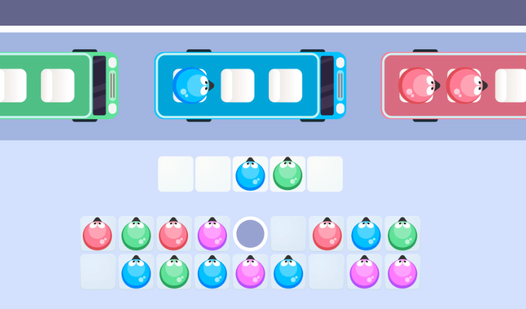 Автобусная Пробка Цветная Очередь