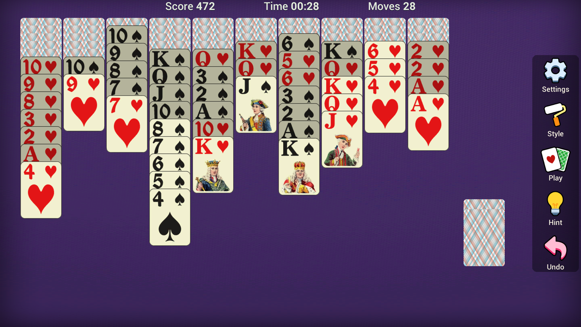 Spider Solitaire for Seniors screenshot 2