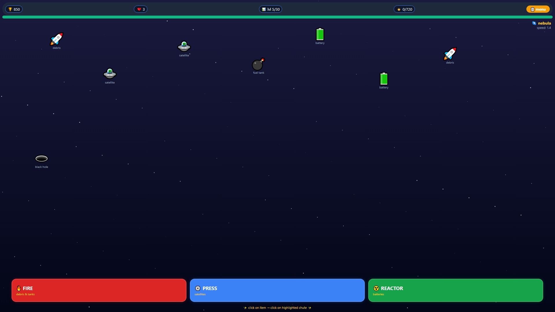 Space sorter — screenshot 2