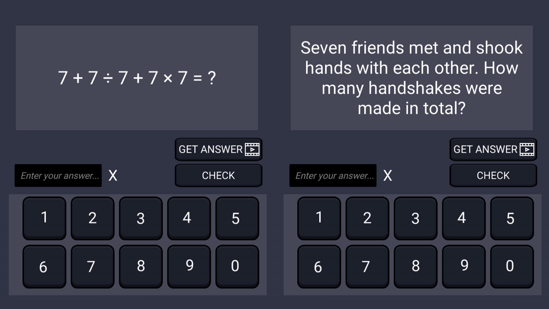 Math Challenge: 100 Tasks — screenshot 1
