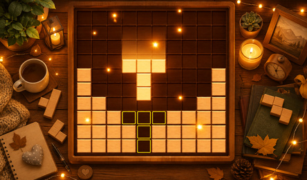 Relaxing cubes and campfire