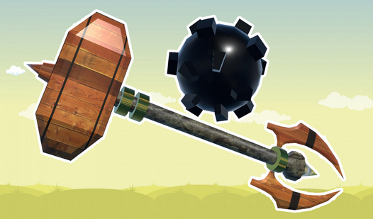 Hammer, skittles, bowling.  loading=