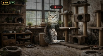 You won't be able to pet this cat... (horror)
