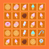 Connecting sweets: find the same sweets