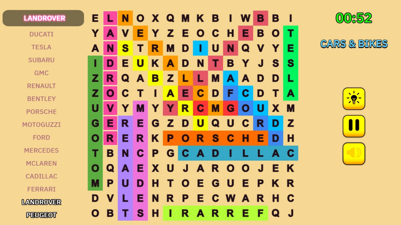 Fillwords: Find all the words screenshot