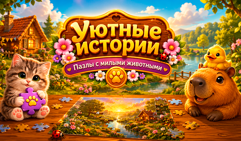 Уютные истории: Пазлы с милыми животными game cover