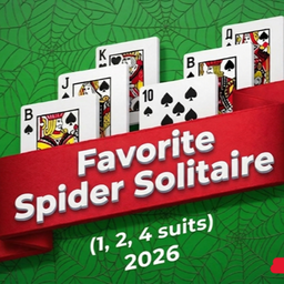 Favorite Spider Solitaire (1, 2, 4 suits) 2026