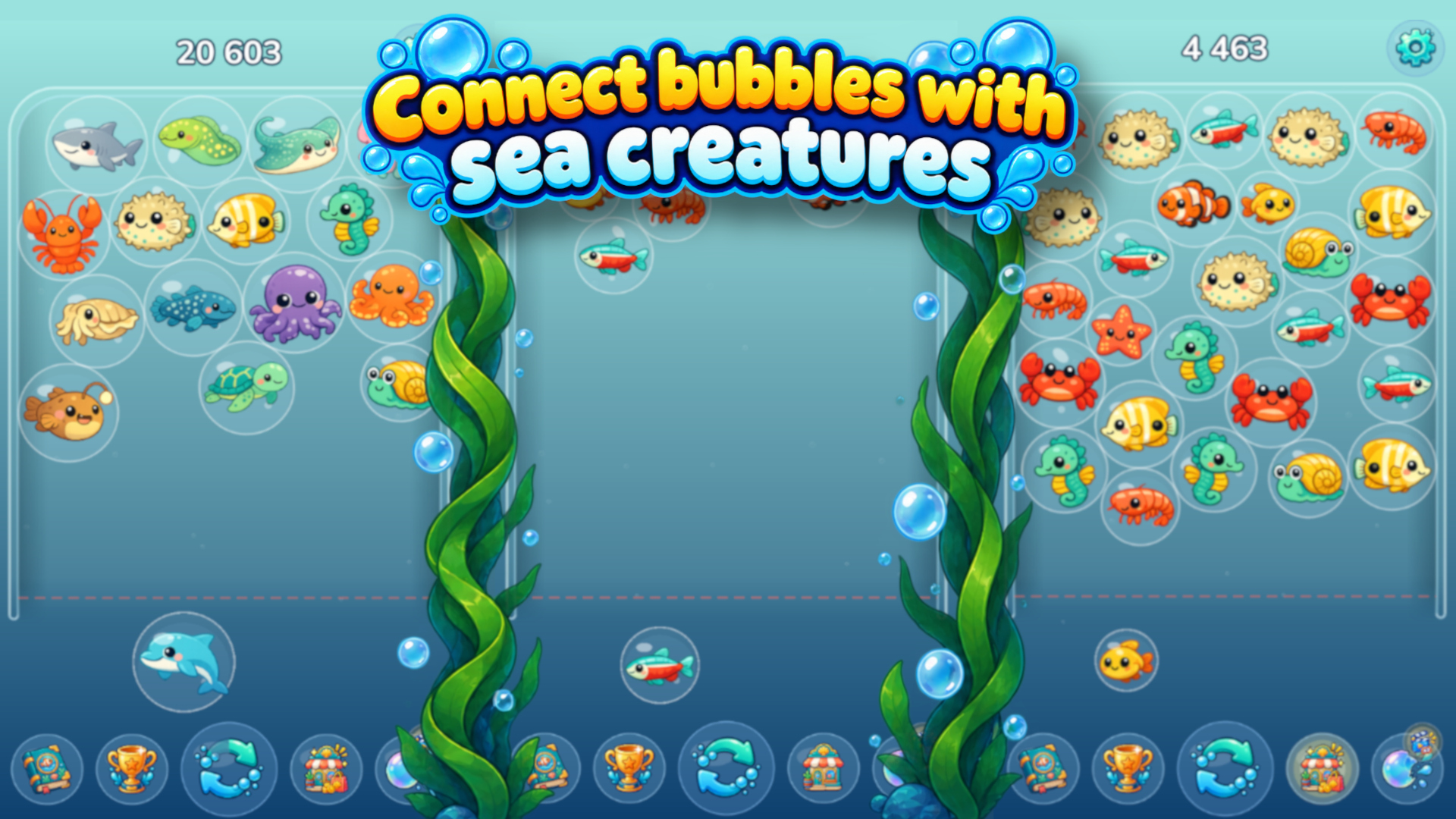 Aquarium: Connect the Bubbles — screenshot 1