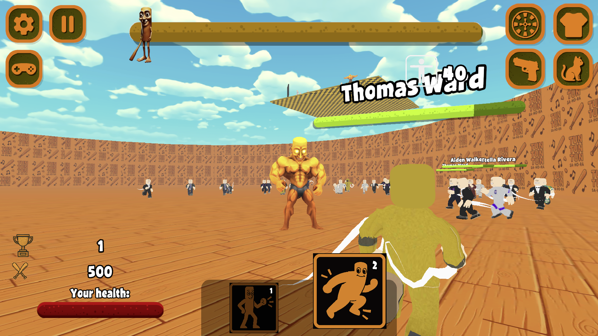 Obby online: 100 Players vs jock Tuntun Sahur screenshot