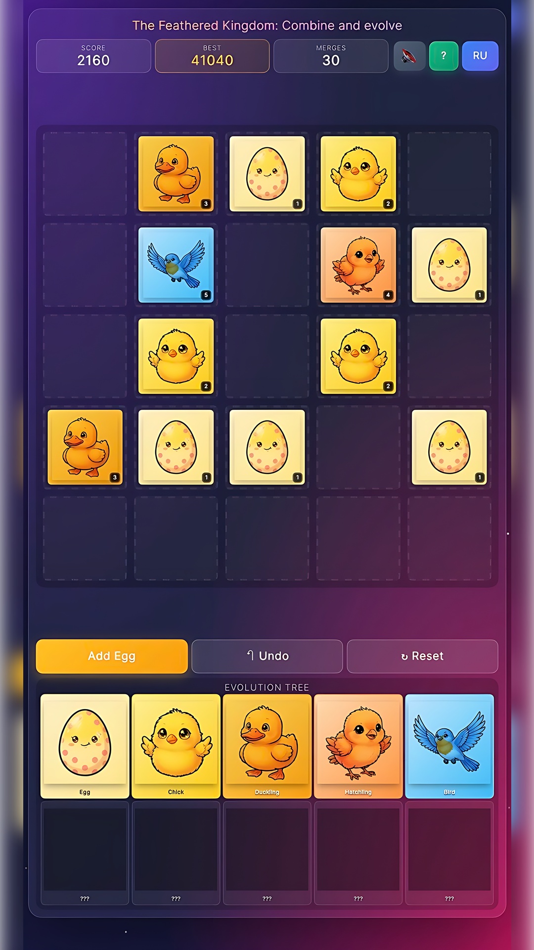 The Feathered Kingdom: Combine and evolve screenshot 5