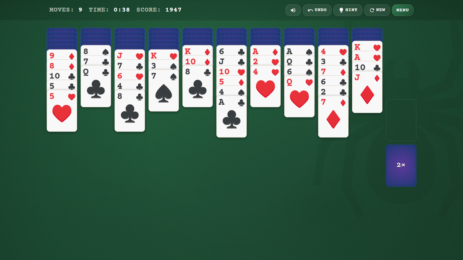Solitaire Spider The Spider's Lair screenshot