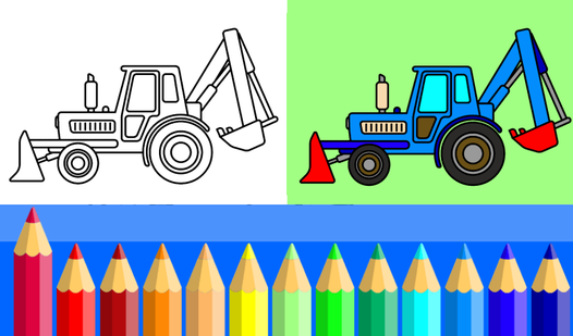 Coloring book - transport and cars