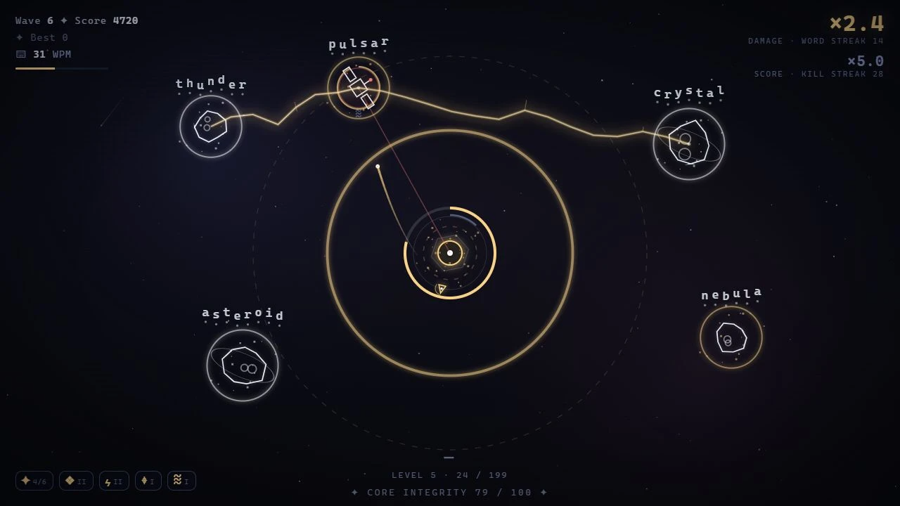 Star Seal: Typing Survival screenshot 1