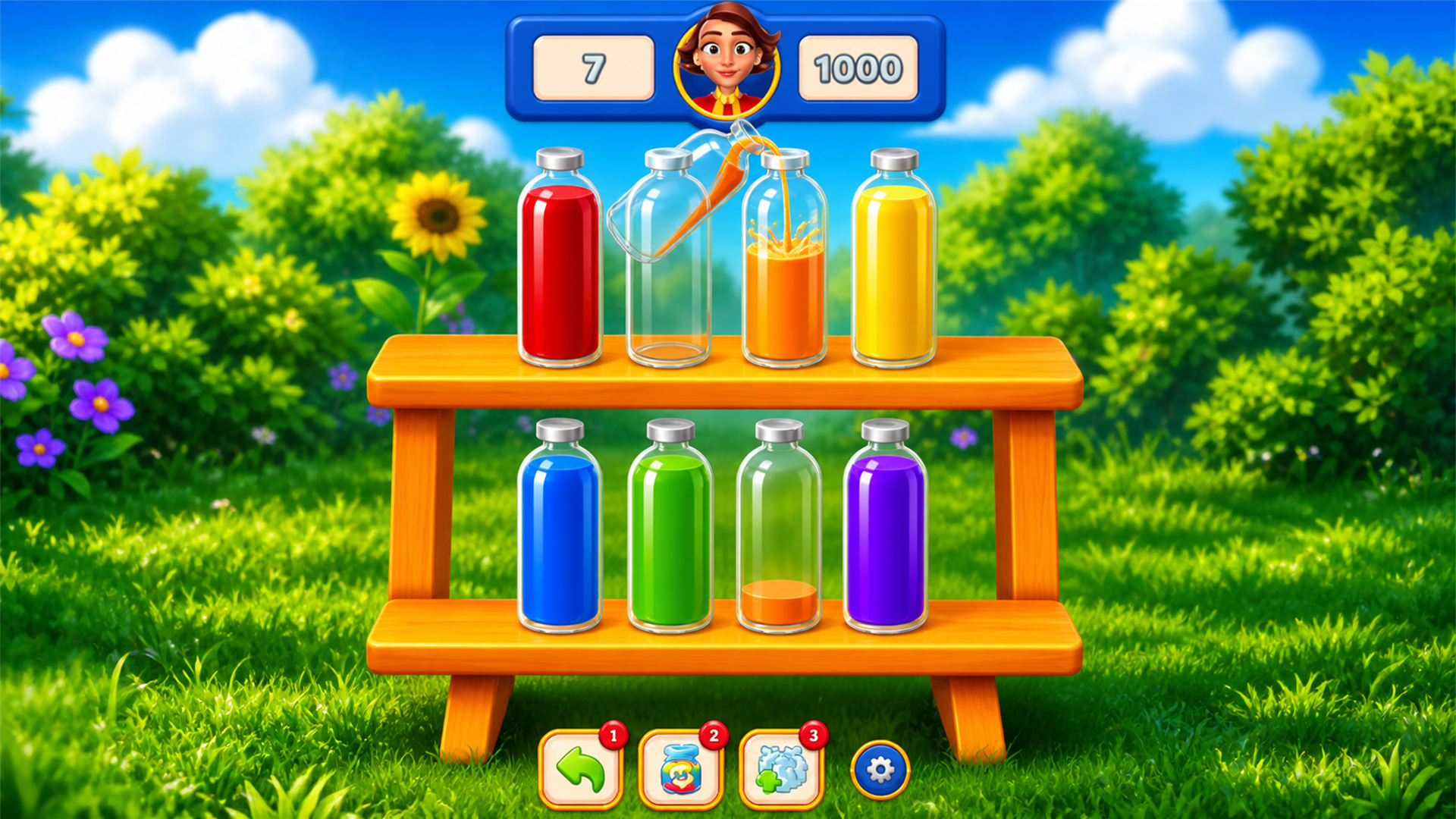 Color sorting: Fill the bottles — screenshot 7