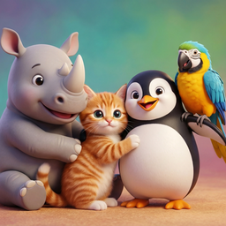 Слияние милых зверят