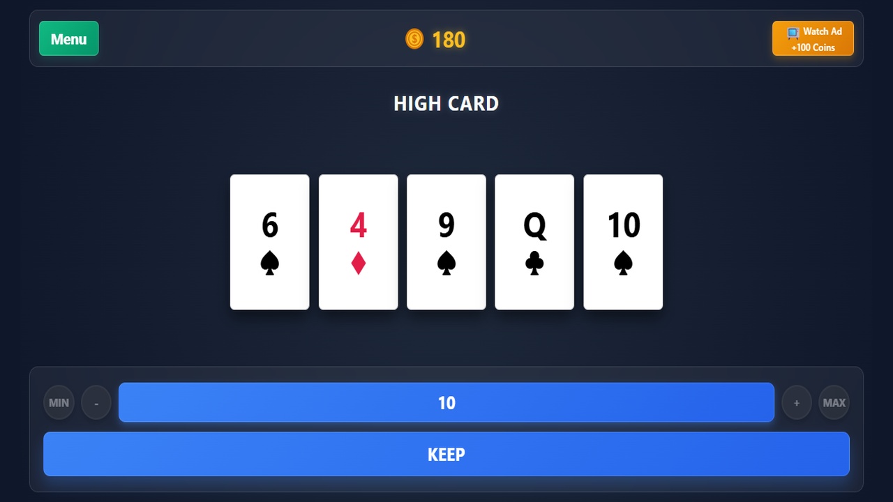 Pocket Video Poker — screenshot 1