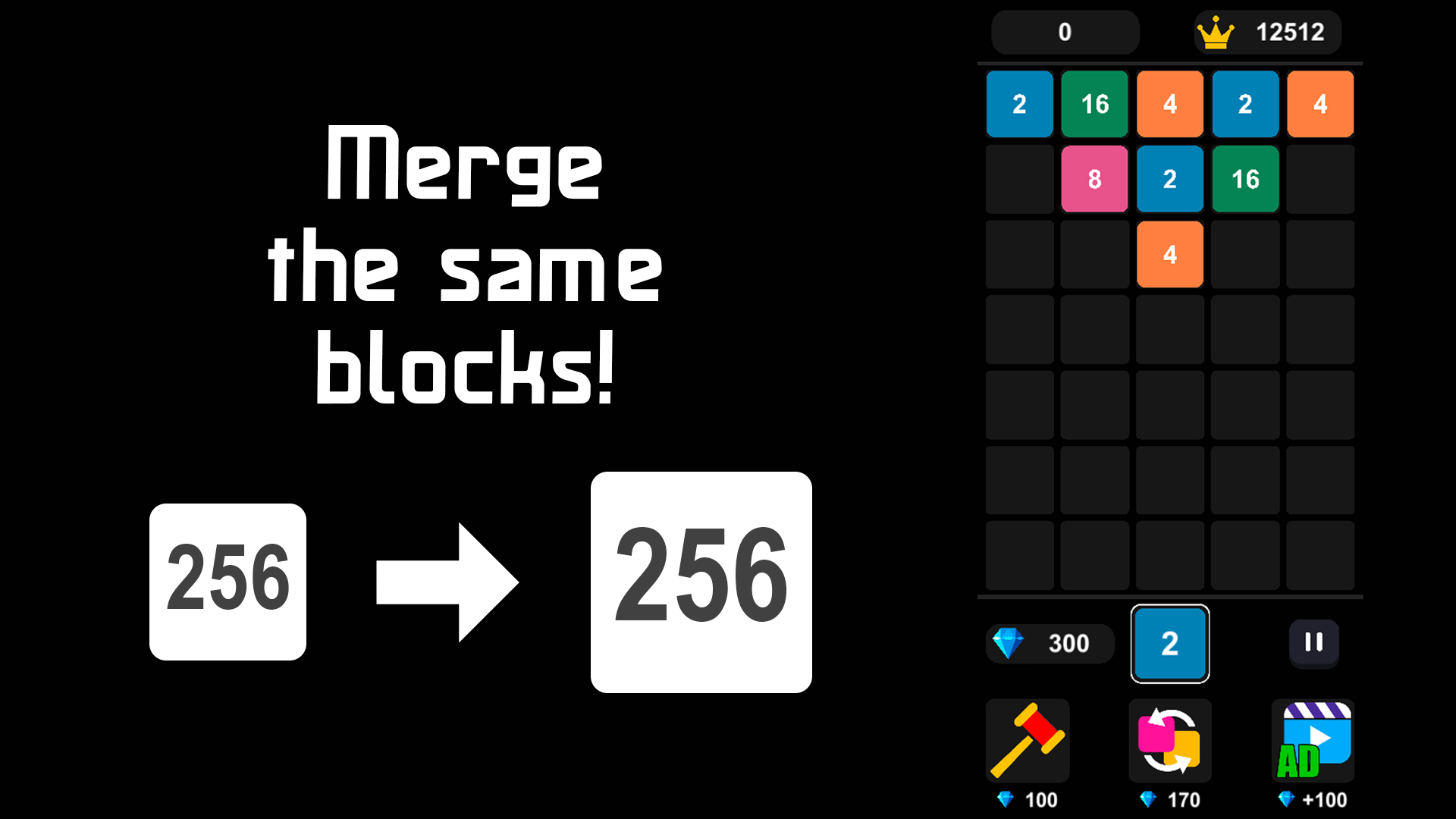 2048 Merge Falling Blocks screenshot