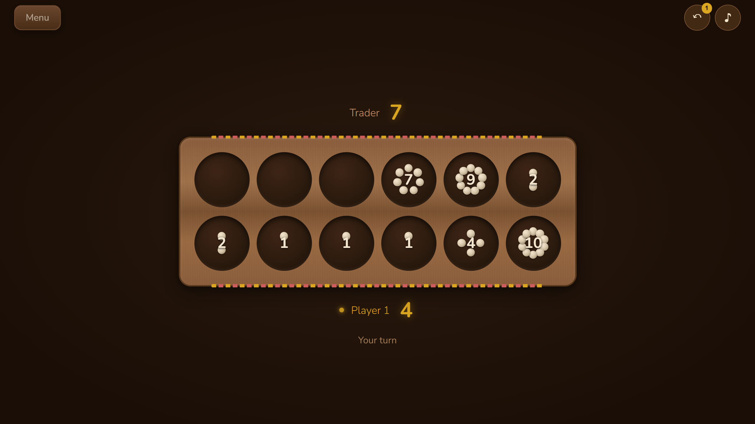 Owari, african strategy game — screenshot 2