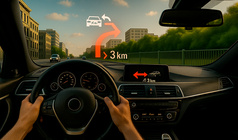 Rennen im Auto