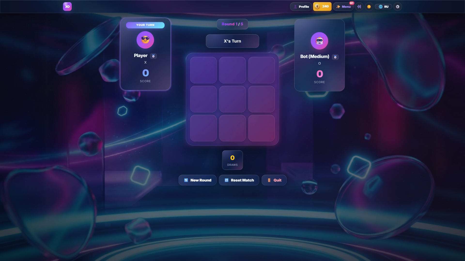Tic Tac Toe: Neon Arena — screenshot 2